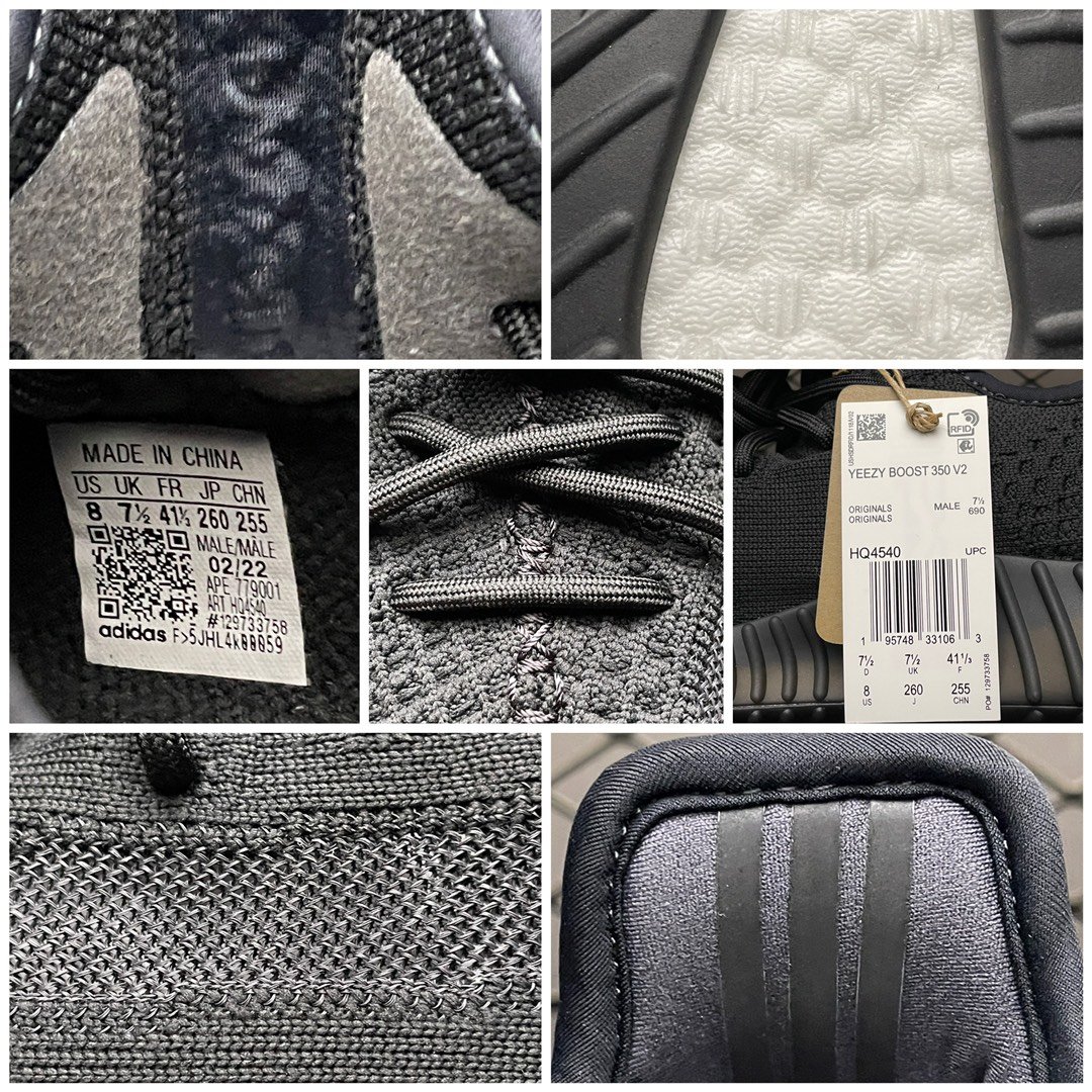 Replica Adidas Yeezy Shoe Adidas Yeezy 350V2 Onyx HQ4540 Size 36-48